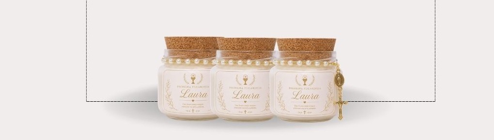 Vela personalizada Candor Ateliê — Vela Aromática 40g — Tampa de Cortiça