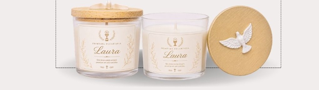 Vela personalizada Candor Ateliê — Vela Aromática 100g